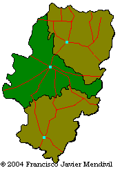 Mapa del municipio Daroca situado dentro de Aragón